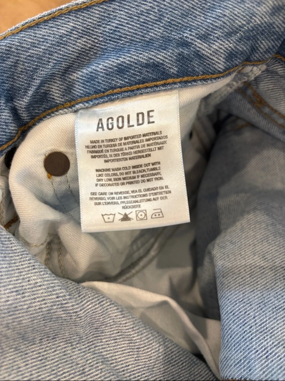 AGOLDE Balloon Leg Denim Jeans Size 30 Designer 100% Cotton Classic Bohemian - Picture 5 of 8